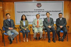 A workshop on "Time and Stress Management Skills and Leadership Development" for District and Sessions Judges of Sikkim on 19-11-2016