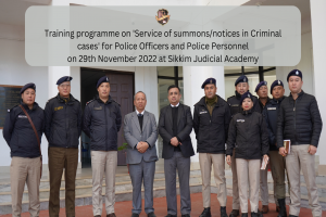Training programme on 'Service of summons/notices in Criminal cases' for Police Officers on 29th November 2022