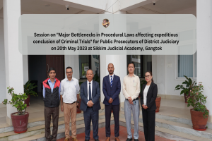Session on "Major Bottlenecks in Procedural Laws affecting expeditious conclusion of Criminal Trials" for Public Prosecutors of District Judiciary on 20th May 2023 at SJA