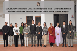 ECT_13_2024 Computer Skill Enhancement Programme - Level I & II for Judicial Officers of District Judiciary on November 16th 2024
