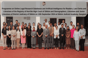 Programme on Online Legal Research Databases and Artificial Intelligence for Staff of Hon'ble High Court and District Judiciary of Sikkim on September 13th 2024